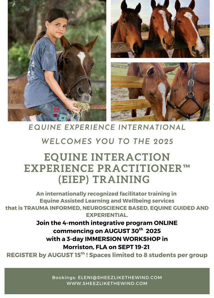 RFTR to host 3-day workshop for Sheez Like the Wind; Equine Interaction Experience Practitioner (EIEP) Training